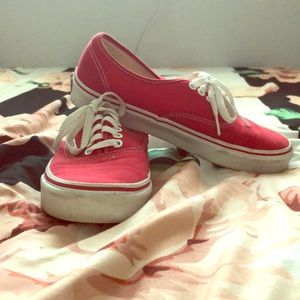 Red low top vans